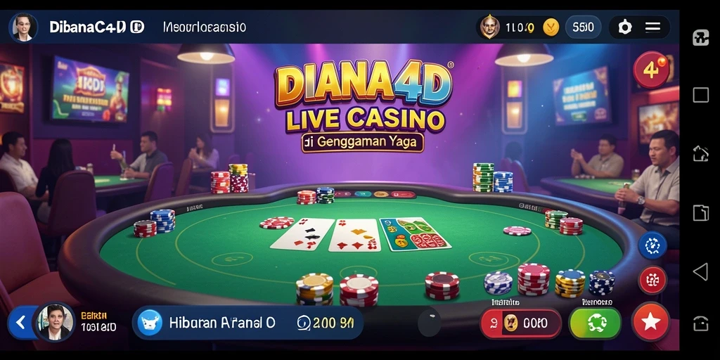 Tampilan menarik gameplay Live Casino DIANA4D dengan dealer profesional.