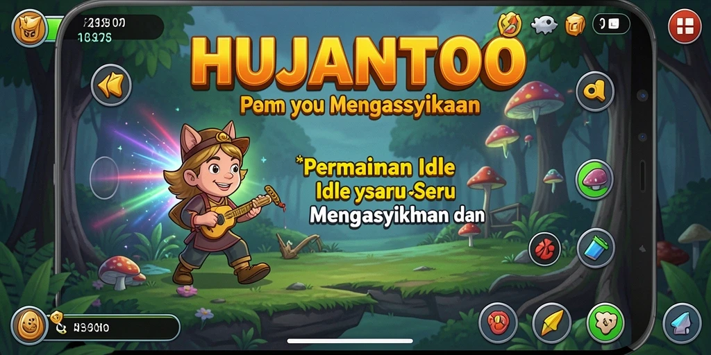 Tampilan screenshot game HUJANTOTO menampilkan gameplay Idle yang mengasyikkan.