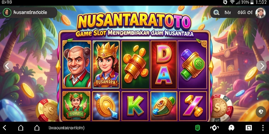 Tampilan gameplay NUSANTARATOTO dengan desain slot yang memukau.