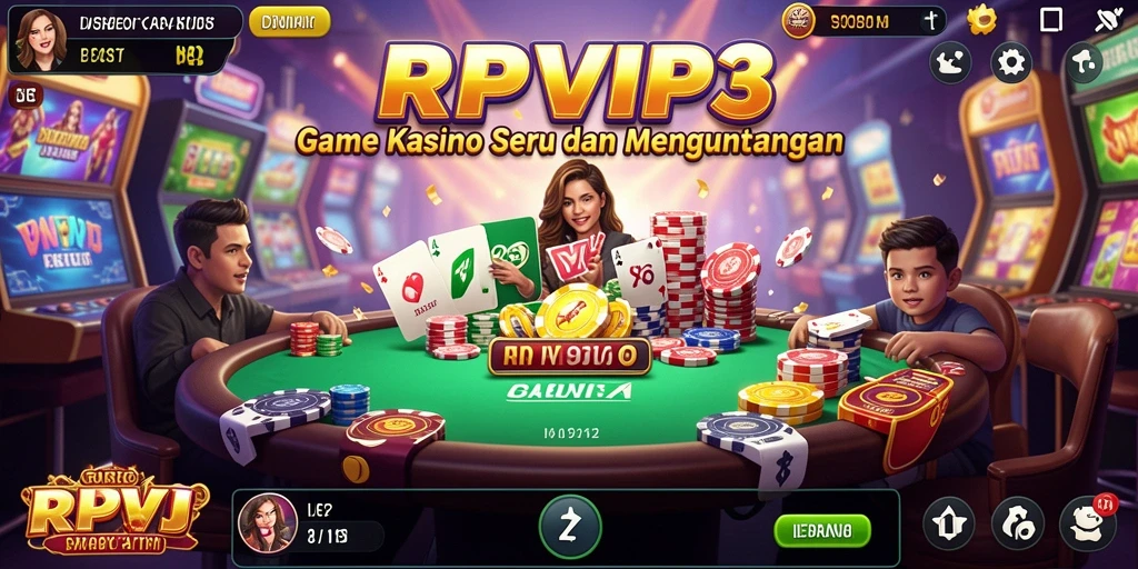 Tampilan gameplay RPVIP3 yang mengasyikkan dalam mode Kasino.