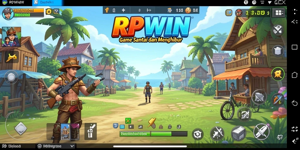 Screenshot gameplay RPWIN menampilkan keseruan permainan yang santai.