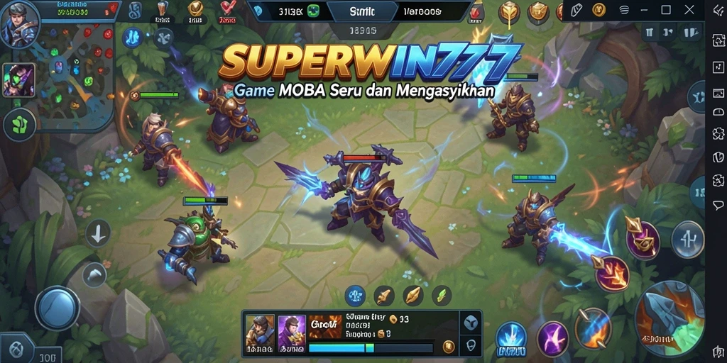 Screenshot dari gameplay seru SUPERWIN777 yang menampilkan aksi MOBA nyata.