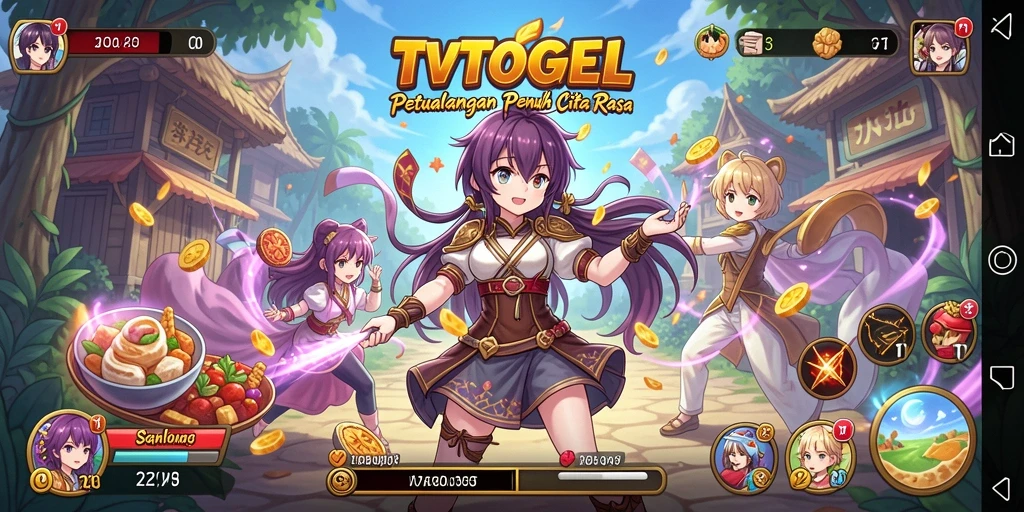 Tampilan screenshot TVTOGEL dengan karakter anime yang menarik dan gameplay yang seru.